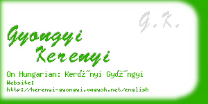 gyongyi kerenyi business card